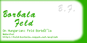 borbala feld business card